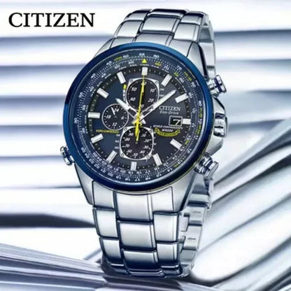 CITIZEN Watches for Men Blue Angel Reloj Hombre Quartz Luxury Shockproof Stainless Steel Dual Display Automatic Time Watches