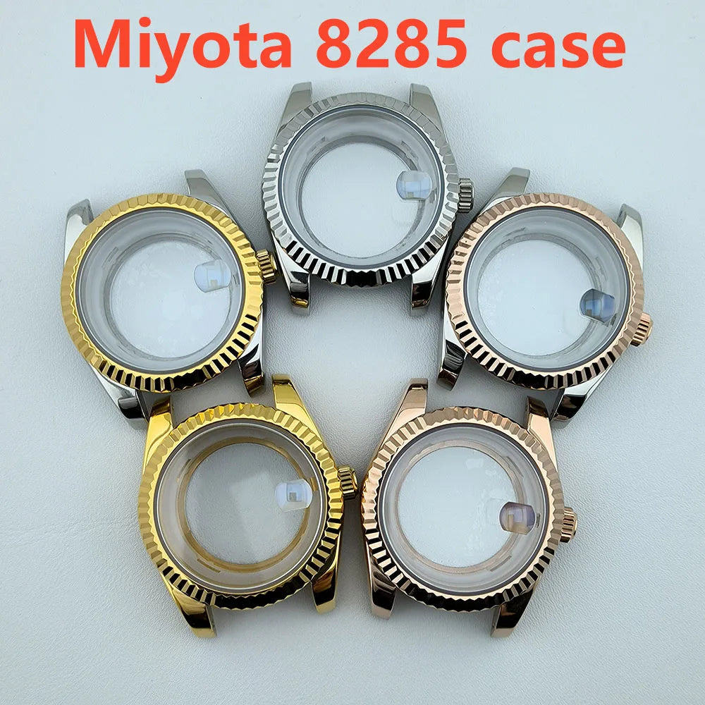 39mm Miyota8285 case watch case stainless steel men automatic watch sapphire glass suitable for 8285 movement watch accessories