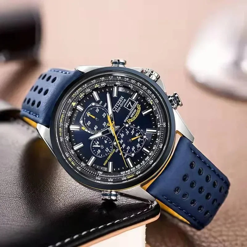 CITIZEN Watches for Men Blue Angel Reloj Hombre Quartz Luxury Shockproof Stainless Steel Dual Display Automatic Time Watches