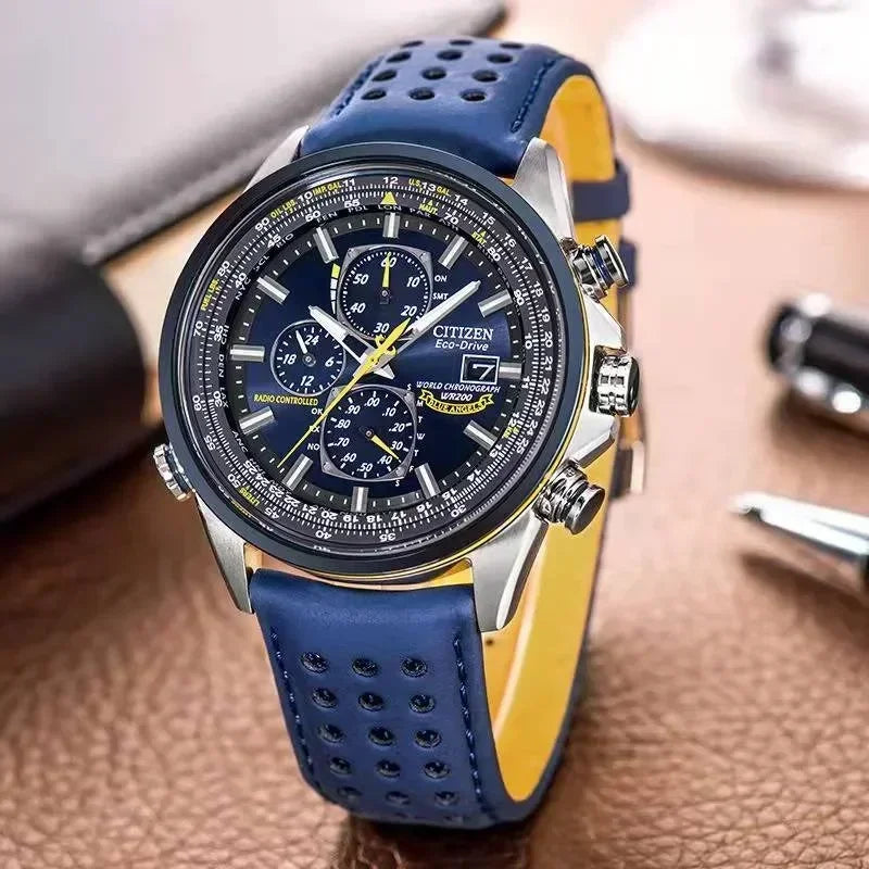 CITIZEN Watches for Men Blue Angel Reloj Hombre Quartz Luxury Shockproof Stainless Steel Dual Display Automatic Time Watches