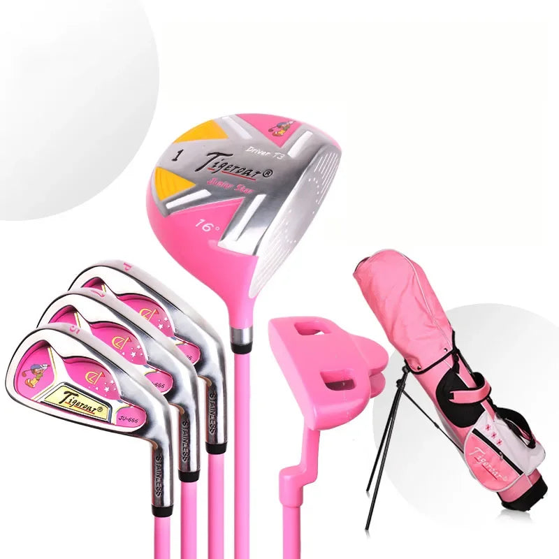 Manufacturer Child Golf Club Set Custom Logo Design Kids Golf Driver Junior Golf Complete Set Of Clubs