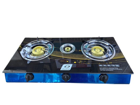 STARWORTH TRIPLE BURNER  TOP GLASS LOW GAS CONSUMPTION